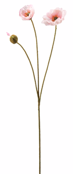 Mr Plant Kunstig Valmue Lys-Rosa H75 (260-1171-21)