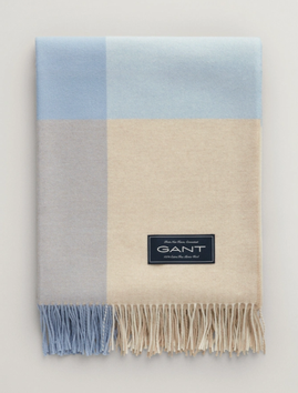 GANT Pledd Check Merino Fresh-Blue 130x180