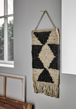 House Doctor Murro Veggteppe Natur-Svart 35x50