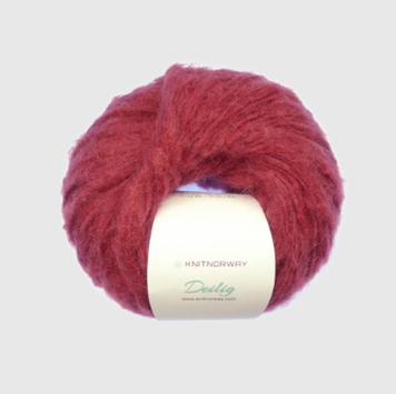 Knit Norway Garn Deilig Vinrød 10943, 50g