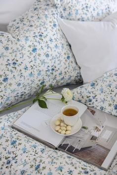 Borås Cotton Sengesett Vendeda Bomull Blå