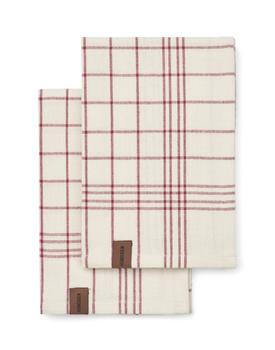 Humdakin Kjøkkenhåndkle Check-Maroon 45x70 2pk (648-628-202)