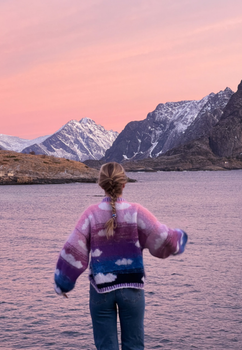 Ingrid Raadim Strikkepakke Skyhigh-genser Lilla S-L (1500041896S9845)