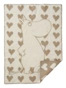 Mummi Ullpledd Heart Taupe 65x90