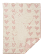 Mummi Ullpledd Heart Rosa 65x90