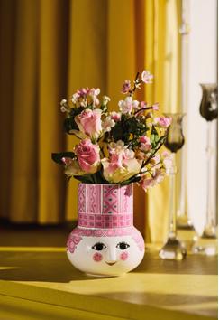 Bjørn Wiinblad Olga Vase Rosa H15cm