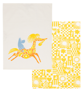 Mummi Arabia Kjøkkenhåndkle Fest Gul_50x70 2pk