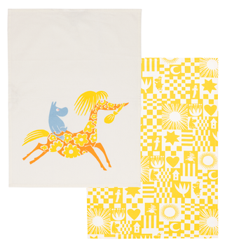 Mummi Arabia Kjøkkenhåndkle Fest Gul_50x70 2pk (658-1077461)