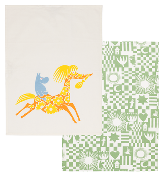 Mummi Arabia Kjøkkenhåndkle Fest Grønn_50x70 2pk (658-1077462)