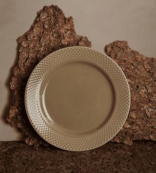 Lyngby Rhombe-Earth Lunsjtallerken Ø23 clay (521-201810)