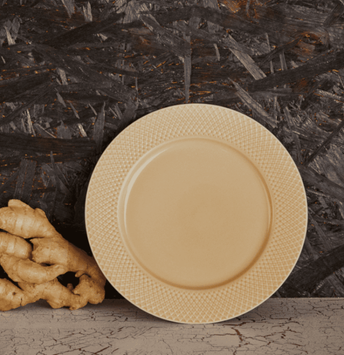 Lyngby Rhombe-Earth Middagstallerken Ø27 marble (521-201805)