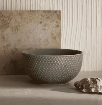 Lyngby Rhombe-Earth Skål Ø13 moss