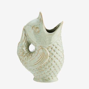 Madam Stoltz Fisk Vase Lys-Grønn H23 (399-HY16477-24)