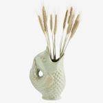 Madam Stoltz Fisk Vase Lys-Grønn H23 (399-HY16477-24)