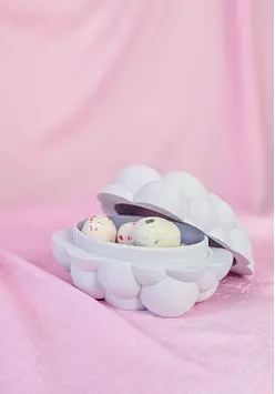 Dazzle & Dawn Easter Bubble Påskeegg Marble-White