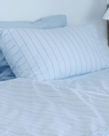 Ilse Jacobsen Sengesett Powder-Blue Stripes Bomull (810-1002003402-)