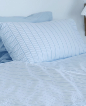 Ilse Jacobsen Sengesett Powder-Blue Stripes Bomull (810-1002003402-)