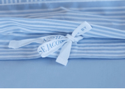 Ilse Jacobsen Sengesett Powder-Blue Stripes Bomull (810-1002003402-)