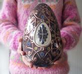 Fabergé påskeegg med godteri grå 750g (811-85098-GRE)
