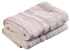 Ilse Jacobsen Bath Collection håndkle stripet sand-beige