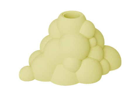 Dazzle & Dawn Bubble Lysestake-for-LED-lys Fuzzy LemonCream