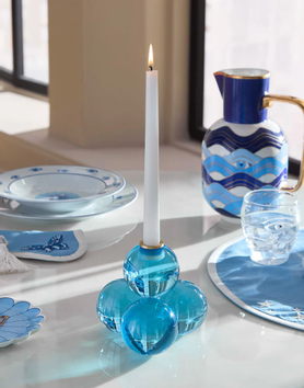 Jonathan Adler Globo Lysestake Blå H12,7