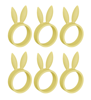 Dazzle & Dawn Bunny Serviettringer Lemon-Cream 6stk (803-DDP-1010-18)