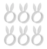 Dazzle & Dawn Easter Bunny Serviettringer Marble-White 6stk (803-DDP-1010-07)