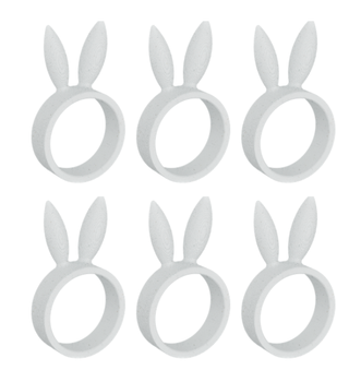Dazzle & Dawn Bunny Serviettringer Marble-White 6stk (803-DDP-1010-07)