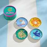 Jonathan Adler Playa Coasters porselen Ø10_4stk (368-35020)