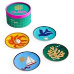Jonathan Adler Playa Coasters porselen Ø10_4stk (368-35020)