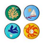 Jonathan Adler Playa Coasters porselen Ø10_4stk (368-35020)