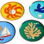 Jonathan Adler Playa Coasters porselen Ø10_4stk (368-35020)