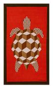 Jonathan Adler Turtle Strandhåndkle Rød-Oransje 102x178