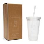 Riviera Maison Iskaffeglass smoothie med-sugerør 550ml MS-plast  (443-578350)