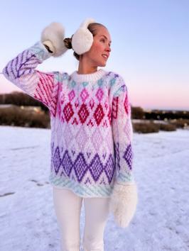 House of Yarn Strikkepakke Diamant Genser S-L