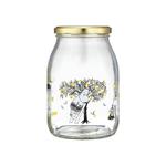 Mummi Glasskrukke med klistremerker 1L (489-6416114972005)