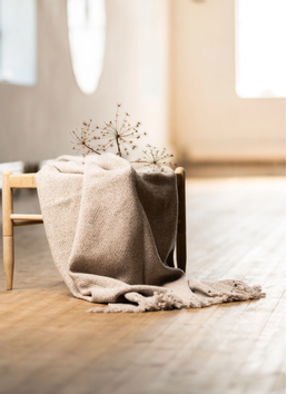 Halvor Bakke Philip Pledd ull-silke Beige 130x170 (479-118998)