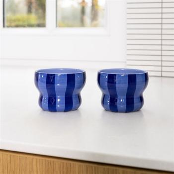 &Klevering Circus Kopper Blåstripet 2pk