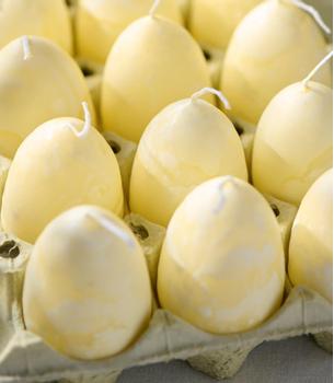 Ib Laursen Lys Eggformet H6 1stk lemonadegul (171-78032-04)