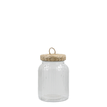 Chic Antique Oppbevaringsglass Flettelokk H16