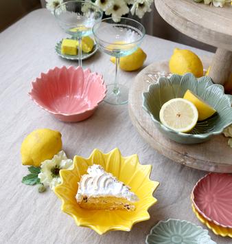 Chic Antique Skål Blomst Gul Ø15 (529-61091604)