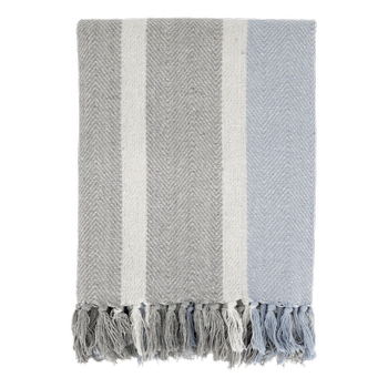 Chic Antique Aix Bomullspledd Resirkulert Grå-Blå 130x150 (529-16104206)