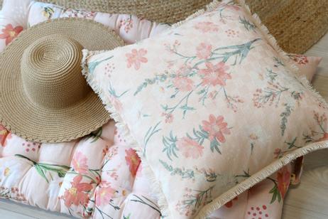 Chic Antique Putetrekk Blomstermønster Rosa 50x50 (529-16107407)