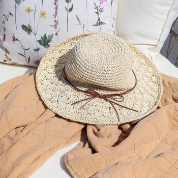 Chic Antique Stråhatt Heklet kant Ø36