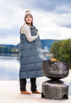 Norsk Dun Out&About Dunpledd Støvblå 130x170cm