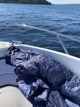 Norsk Dun Out&About Dunpledd Blå (479-114997)