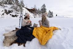 Norsk Dun Out&About Dunpledd Gul 130x170cm