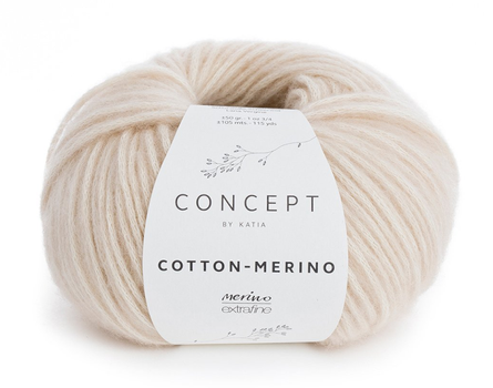 Katia  Cotton-Merino Lys-Beige 101, 50g