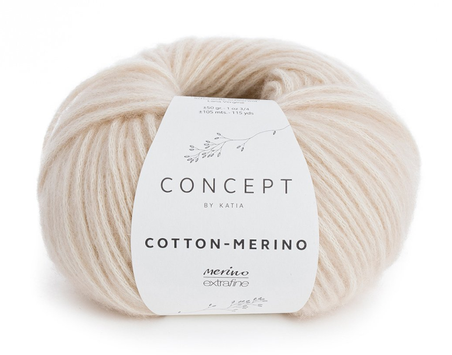 Katia Cotton-Merino Lys-Beige 101, 50g